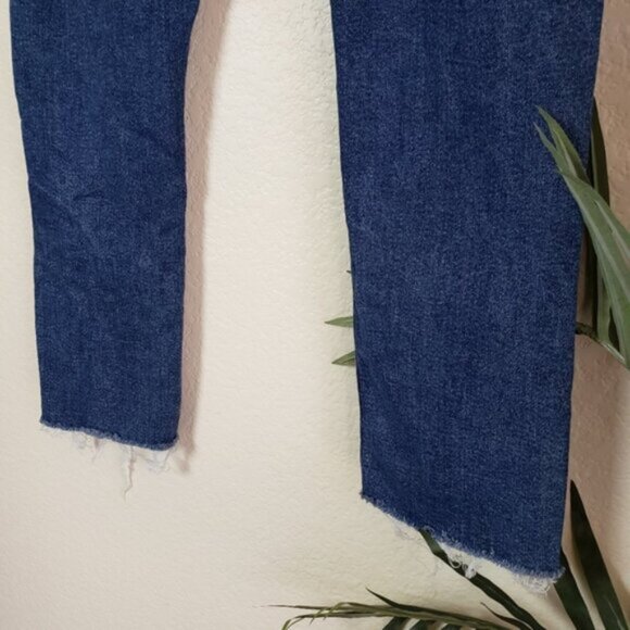 Levi's Wedgie Straight Distressed Jeans Button Fly Medium Wash size 29 y2k 90s - Picture 14 of 16